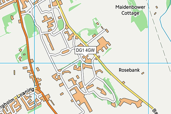 DG1 4GW map - OS VectorMap District (Ordnance Survey)