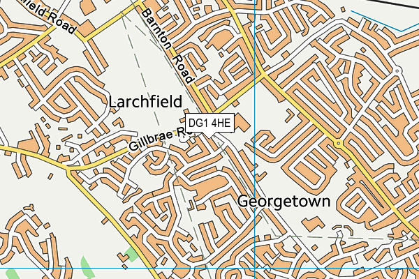 DG1 4HE map - OS VectorMap District (Ordnance Survey)