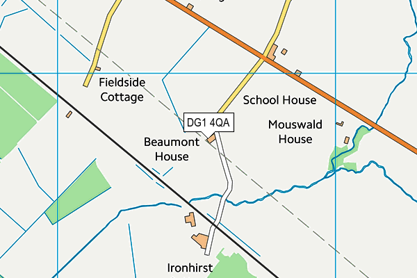 DG1 4QA map - OS VectorMap District (Ordnance Survey)