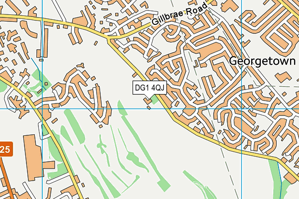 DG1 4QJ map - OS VectorMap District (Ordnance Survey)