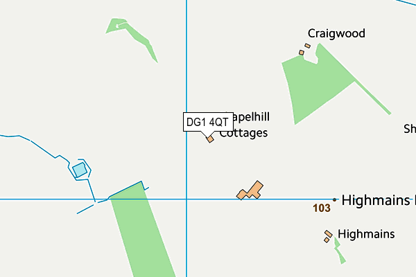 DG1 4QT map - OS VectorMap District (Ordnance Survey)