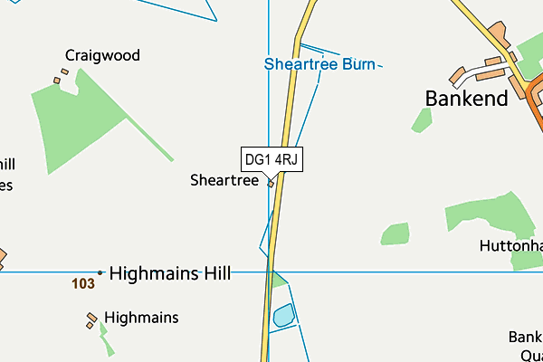 DG1 4RJ map - OS VectorMap District (Ordnance Survey)