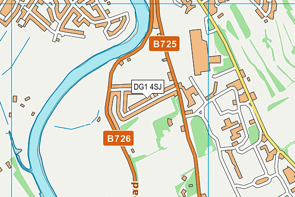 DG1 4SJ map - OS VectorMap District (Ordnance Survey)