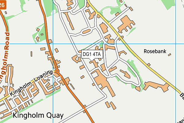DG1 4TA map - OS VectorMap District (Ordnance Survey)