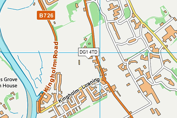 DG1 4TD map - OS VectorMap District (Ordnance Survey)