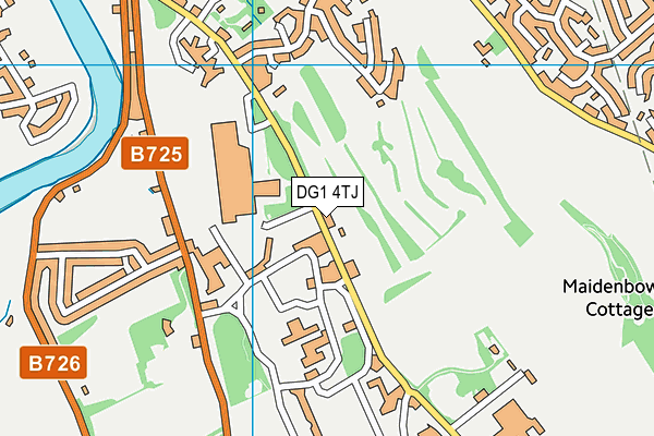 DG1 4TJ map - OS VectorMap District (Ordnance Survey)