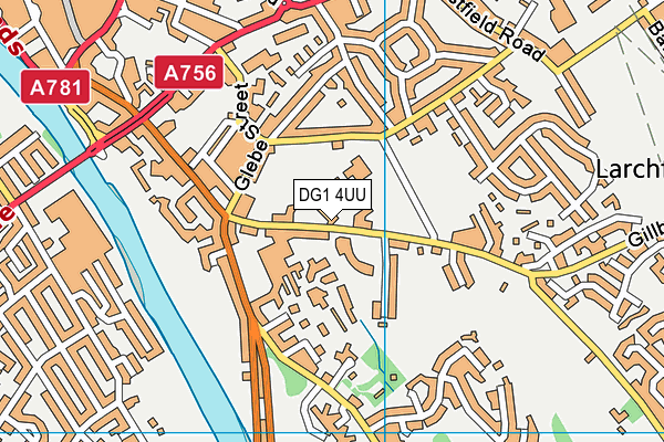 DG1 4UU map - OS VectorMap District (Ordnance Survey)