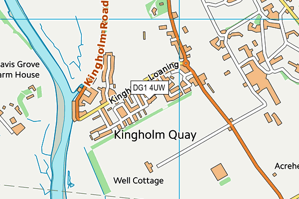 DG1 4UW map - OS VectorMap District (Ordnance Survey)