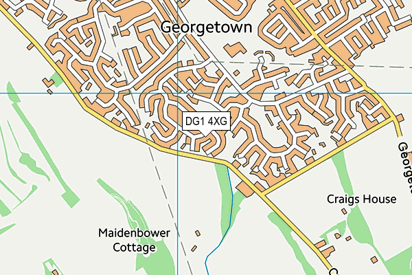 DG1 4XG map - OS VectorMap District (Ordnance Survey)