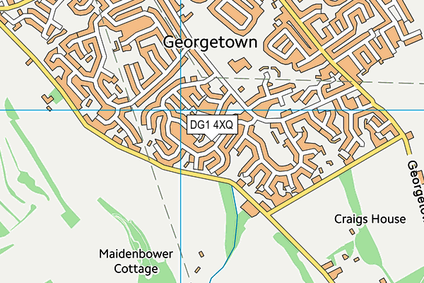 DG1 4XQ map - OS VectorMap District (Ordnance Survey)
