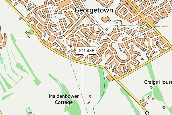 DG1 4XR map - OS VectorMap District (Ordnance Survey)