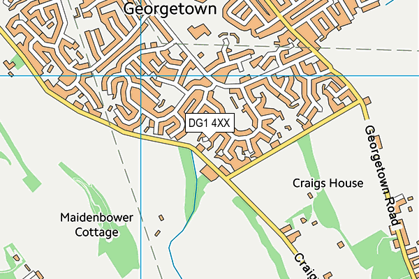 DG1 4XX map - OS VectorMap District (Ordnance Survey)