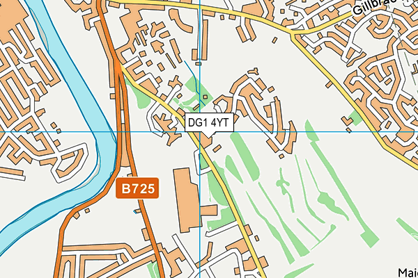 DG1 4YT map - OS VectorMap District (Ordnance Survey)