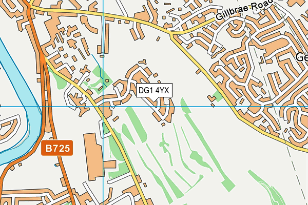 DG1 4YX map - OS VectorMap District (Ordnance Survey)