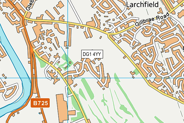 DG1 4YY map - OS VectorMap District (Ordnance Survey)