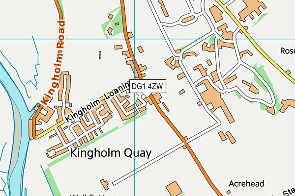 DG1 4ZW map - OS VectorMap District (Ordnance Survey)