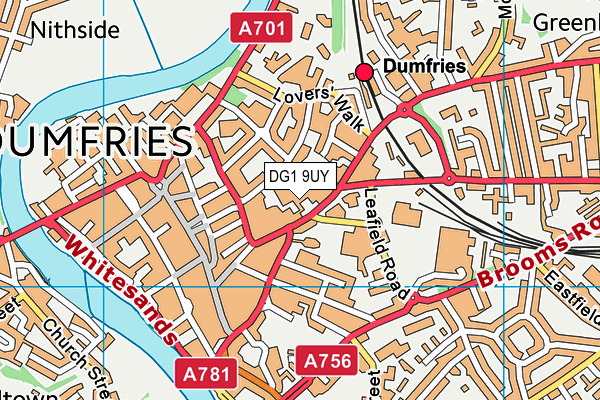 DG1 9UY map - OS VectorMap District (Ordnance Survey)