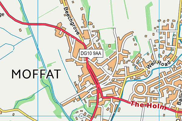 DG10 9AA map - OS VectorMap District (Ordnance Survey)