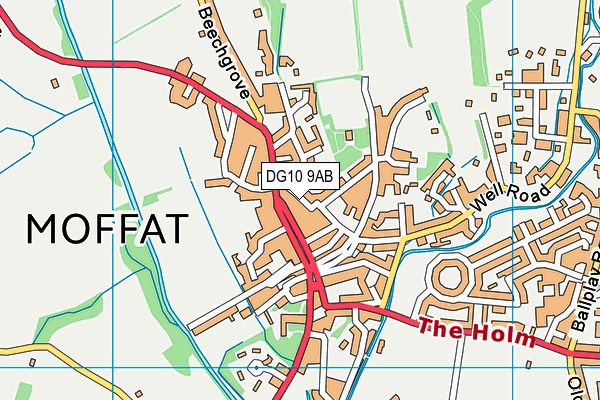 DG10 9AB map - OS VectorMap District (Ordnance Survey)