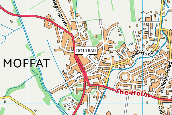 DG10 9AD map - OS VectorMap District (Ordnance Survey)