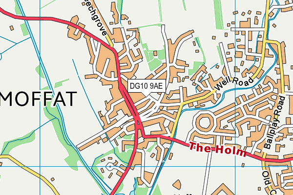 DG10 9AE map - OS VectorMap District (Ordnance Survey)