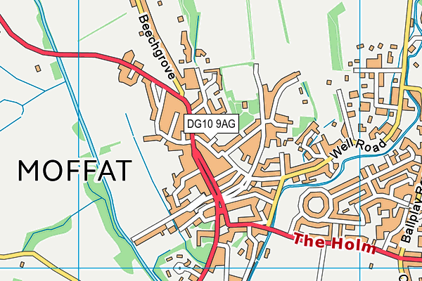 DG10 9AG map - OS VectorMap District (Ordnance Survey)