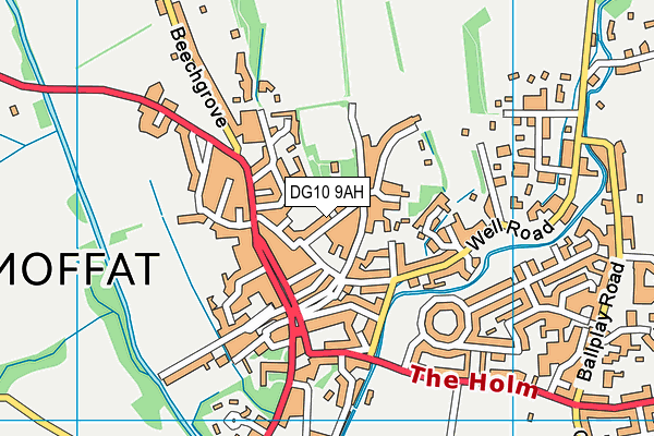 DG10 9AH map - OS VectorMap District (Ordnance Survey)