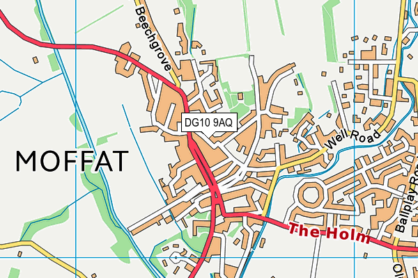 DG10 9AQ map - OS VectorMap District (Ordnance Survey)