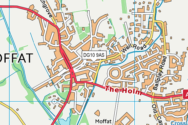 DG10 9AS map - OS VectorMap District (Ordnance Survey)