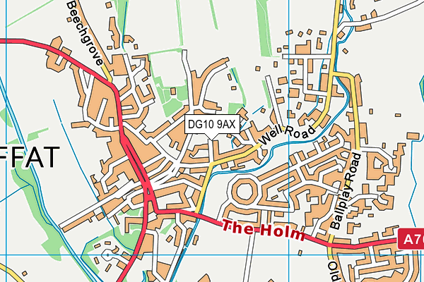 DG10 9AX map - OS VectorMap District (Ordnance Survey)