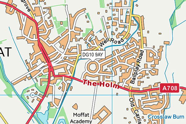 DG10 9AY map - OS VectorMap District (Ordnance Survey)