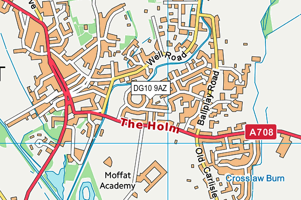 DG10 9AZ map - OS VectorMap District (Ordnance Survey)