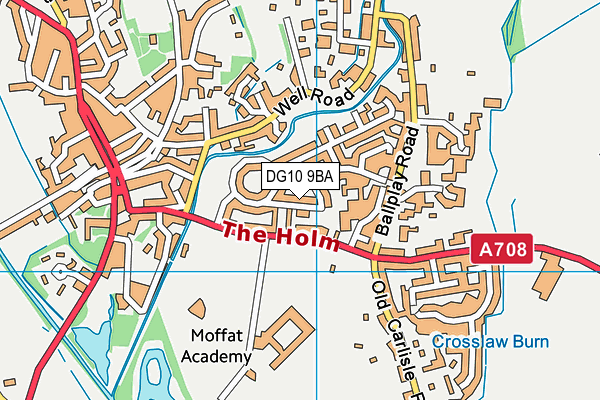 DG10 9BA map - OS VectorMap District (Ordnance Survey)