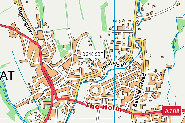 DG10 9BF map - OS VectorMap District (Ordnance Survey)