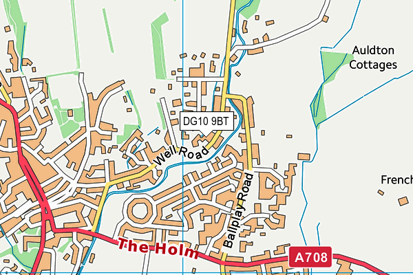 DG10 9BT map - OS VectorMap District (Ordnance Survey)