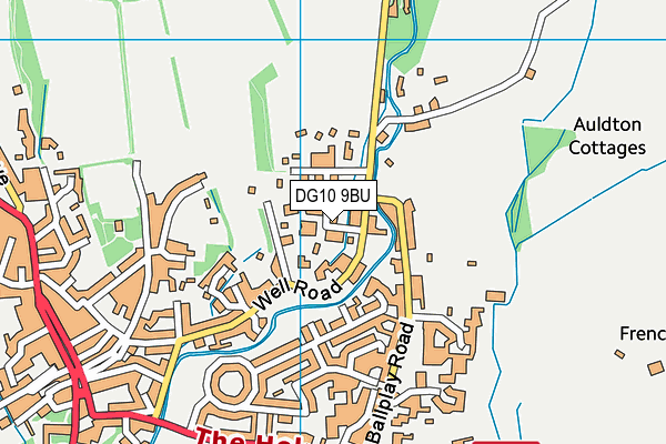 DG10 9BU map - OS VectorMap District (Ordnance Survey)