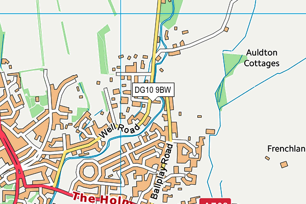 DG10 9BW map - OS VectorMap District (Ordnance Survey)