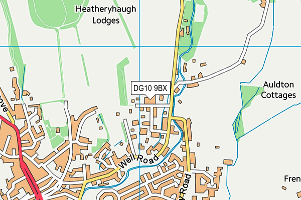 DG10 9BX map - OS VectorMap District (Ordnance Survey)