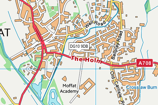 DG10 9DB map - OS VectorMap District (Ordnance Survey)