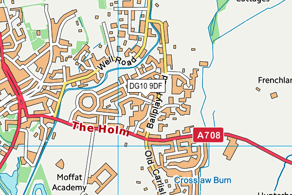 DG10 9DF map - OS VectorMap District (Ordnance Survey)