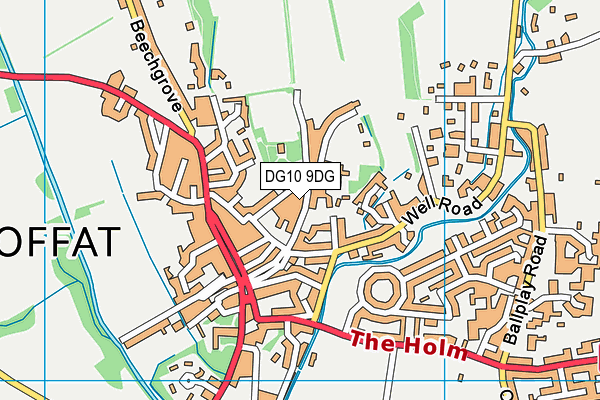 DG10 9DG map - OS VectorMap District (Ordnance Survey)