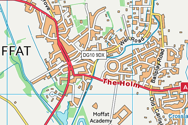 DG10 9DX map - OS VectorMap District (Ordnance Survey)