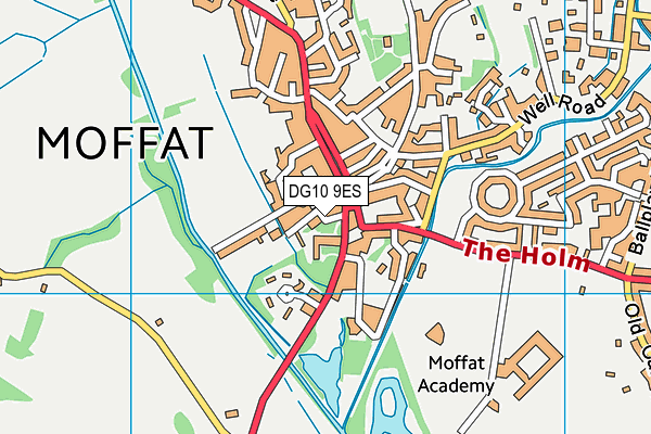 DG10 9ES map - OS VectorMap District (Ordnance Survey)