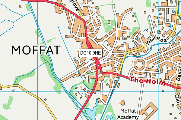 DG10 9HE map - OS VectorMap District (Ordnance Survey)