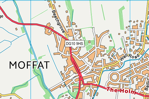 DG10 9HS map - OS VectorMap District (Ordnance Survey)