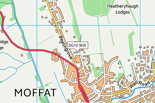 DG10 9HX map - OS VectorMap District (Ordnance Survey)