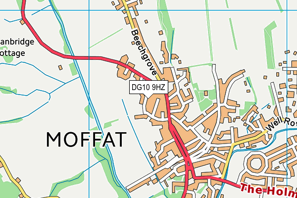 DG10 9HZ map - OS VectorMap District (Ordnance Survey)