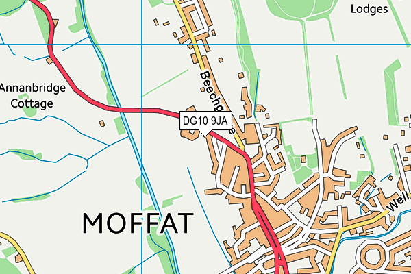 DG10 9JA map - OS VectorMap District (Ordnance Survey)