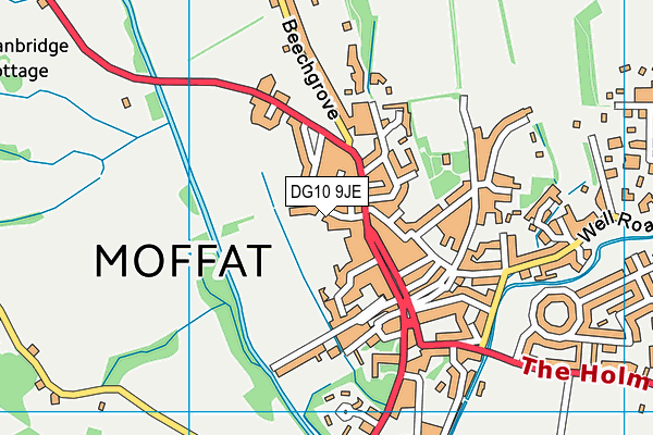 DG10 9JE map - OS VectorMap District (Ordnance Survey)