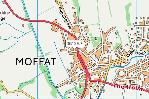 DG10 9JF map - OS VectorMap District (Ordnance Survey)
